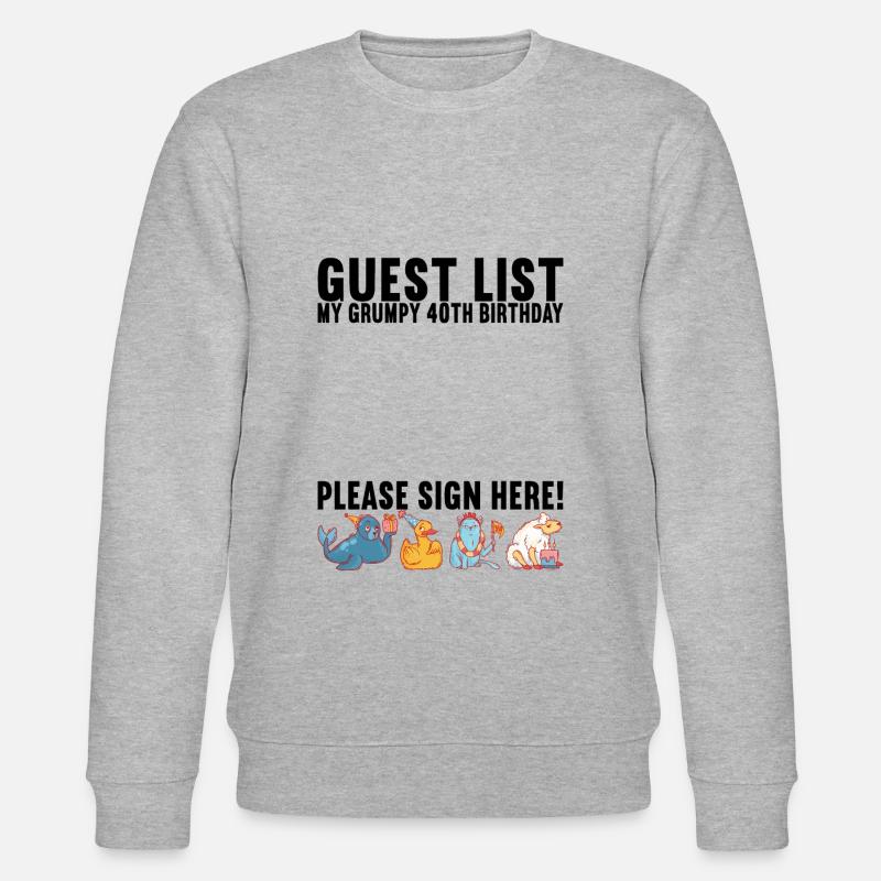 Grumpy Birthday - Stanley/Stella Unisex Bio-Sweatshirt CHANGER  - Grau meliert
