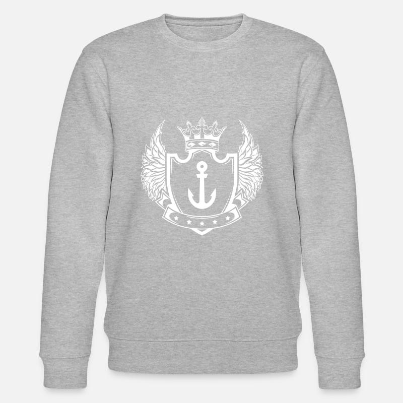 Anker Wappen - Stanley/Stella Unisex Bio-Sweatshirt CHANGER  - Grau meliert