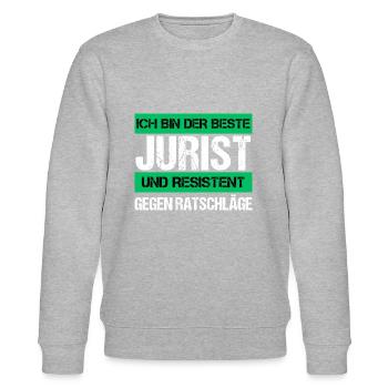 Resistenter Jurist - Stanley/Stella Unisex Bio-Sweatshirt CHANGER  - Grau meliert - Vorne - Nik (191cm) & Marisol (170cm)