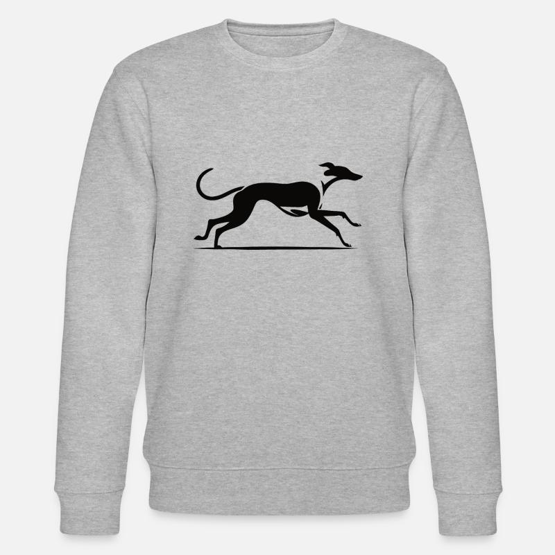 Design élégant de lévrier - Sweat bio CHANGER Stanley/Stella Unisexe - gris chiné