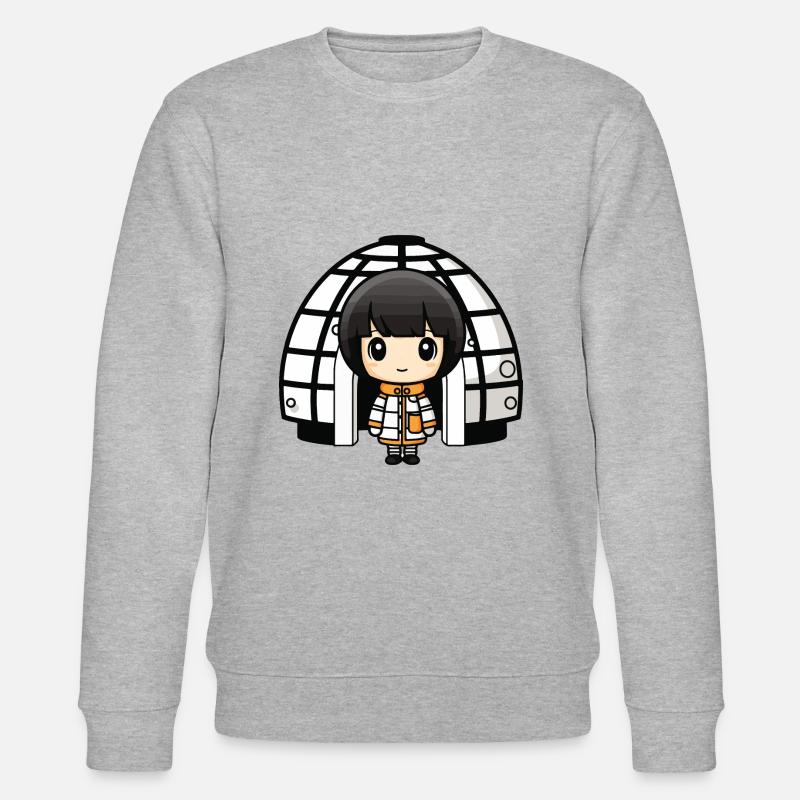 Bande dessinée d’hiver Eskimo Igloo - Sweat bio CHANGER Stanley/Stella Unisexe - gris chiné