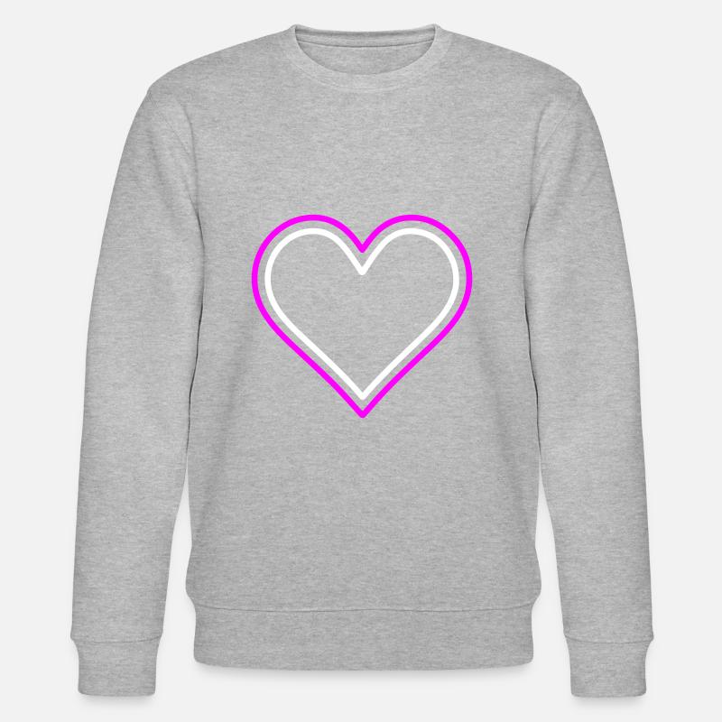 Conception de symboles de cœur - Sweat bio CHANGER Stanley/Stella Unisexe - gris chiné