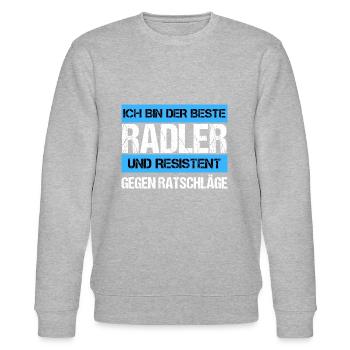 Resistenter Radler - Stanley/Stella Unisex Bio-Sweatshirt CHANGER  - Grau meliert - Vorne - Nik (191cm) & Marisol (170cm)