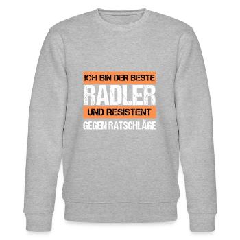 Cycliste résistant - Sweat bio CHANGER Stanley/Stella Unisexe - gris chiné - Devant - Nik (191cm) & Marisol (170cm)