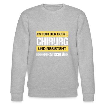 Resistenter Chirurg - Stanley/Stella Unisex Bio-Sweatshirt CHANGER  - Grau meliert - Vorne - Nik (191cm) & Marisol (170cm)