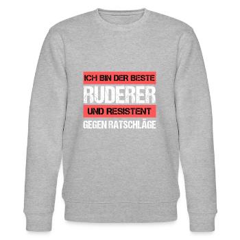 Resistenter Ruderer - Stanley/Stella Unisex Bio-Sweatshirt CHANGER  - Grau meliert - Vorne - Nik (191cm) & Marisol (170cm)