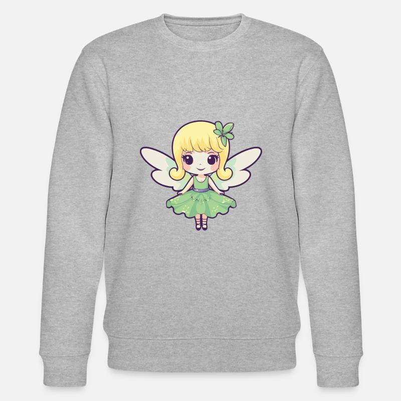 Fee Comic Niedlich - Stanley/Stella Unisex Bio-Sweatshirt CHANGER  - Grau meliert
