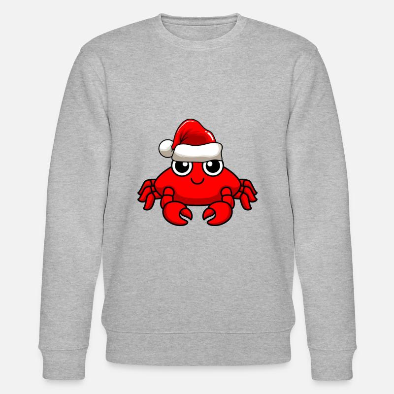 Crab Comic Christmas - Stanley/Stella CHANGER Unisex Organic Sweatshirt - heather grey