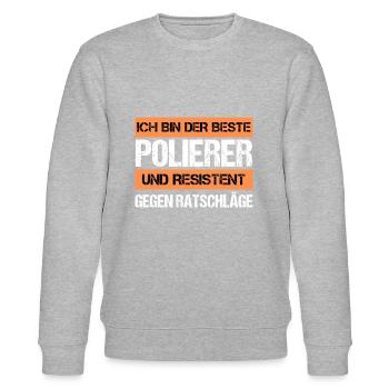 Resistenter Polierer - Stanley/Stella Unisex Bio-Sweatshirt CHANGER  - Grau meliert - Vorne - Nik (191cm) & Marisol (170cm)