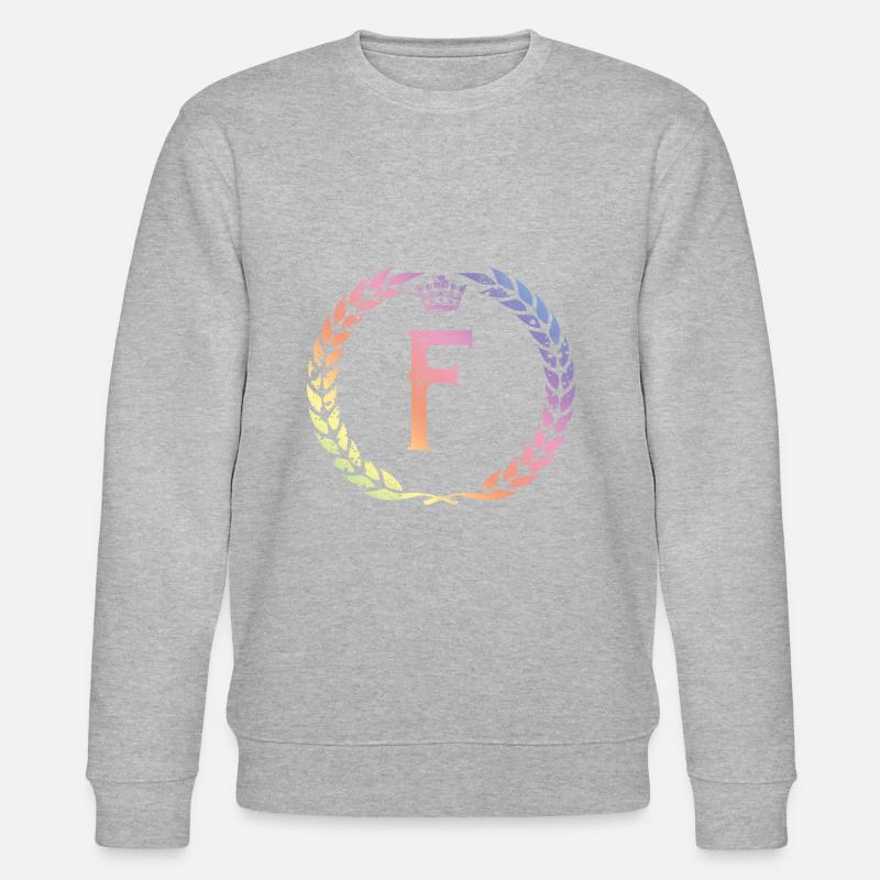 F Buchstabe Kranz - Stanley/Stella Unisex Bio-Sweatshirt CHANGER - Grau meliert