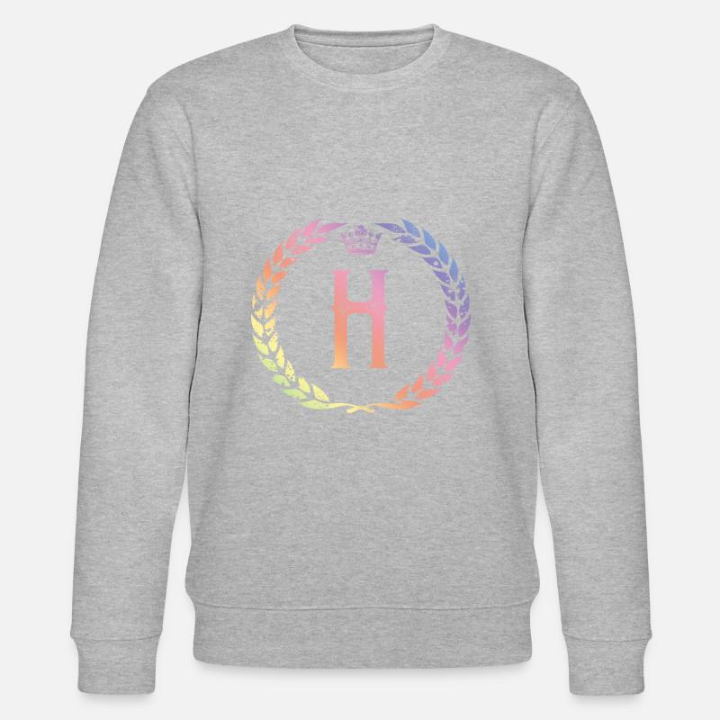 H Buchstabe Kranz - Stanley/Stella Unisex Bio-Sweatshirt CHANGER  - Grau meliert