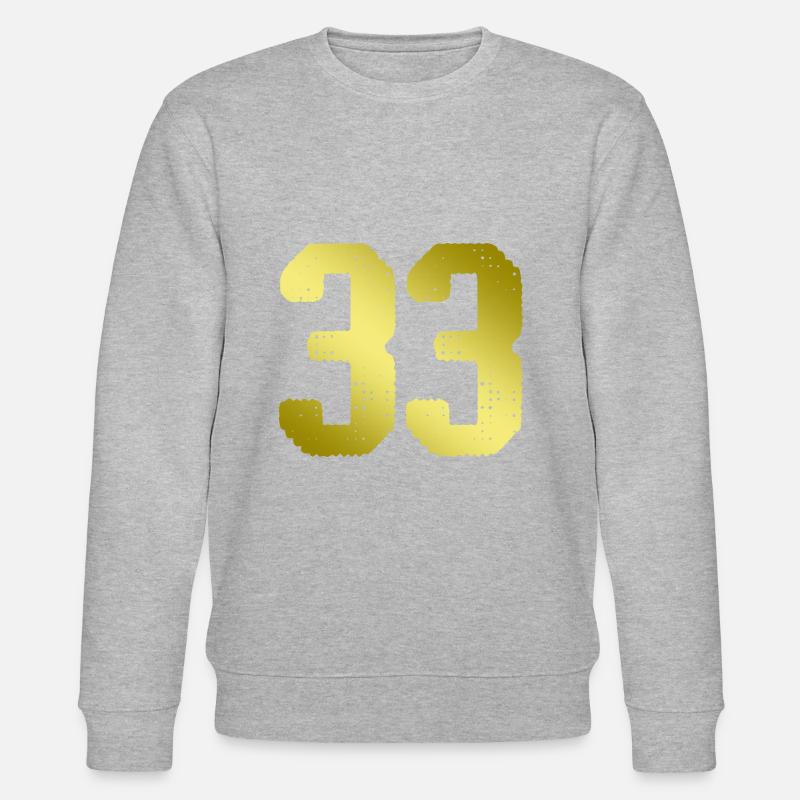 33 Maillot numéro - Sweat bio CHANGER Stanley/Stella Unisexe - gris chiné