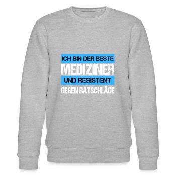 Resistenter Mediziner - Stanley/Stella Unisex Bio-Sweatshirt CHANGER  - Grau meliert - Vorne - Nik (191cm) & Marisol (170cm)