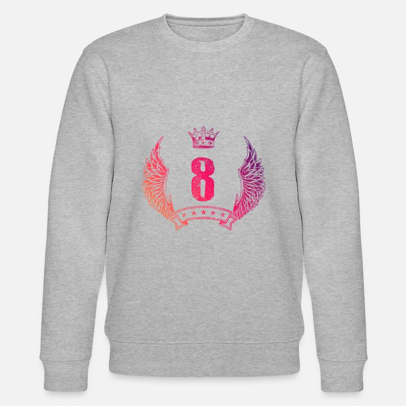 8 Couronne numérique - Sweat bio CHANGER Stanley/Stella Unisexe - gris chiné