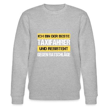 Resistenter Taxifahrer - Stanley/Stella Unisex Bio-Sweatshirt CHANGER  - Grau meliert - Vorne - Nik (191cm) & Marisol (170cm)