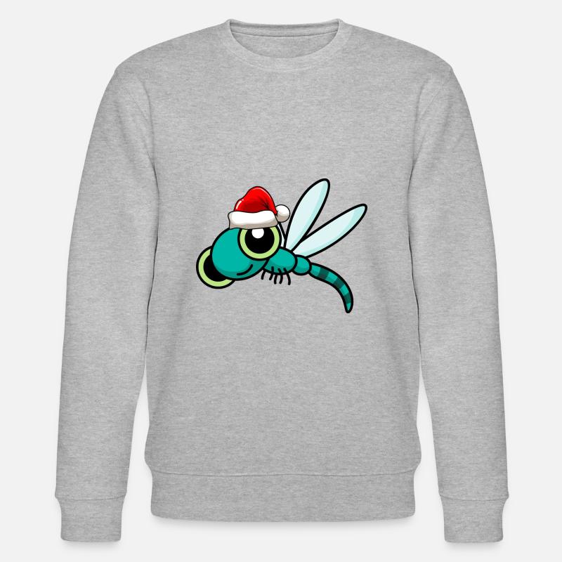 Drachenfliege Weihnachten libelle - Stanley/Stella Unisex Bio-Sweatshirt CHANGER  - Grau meliert