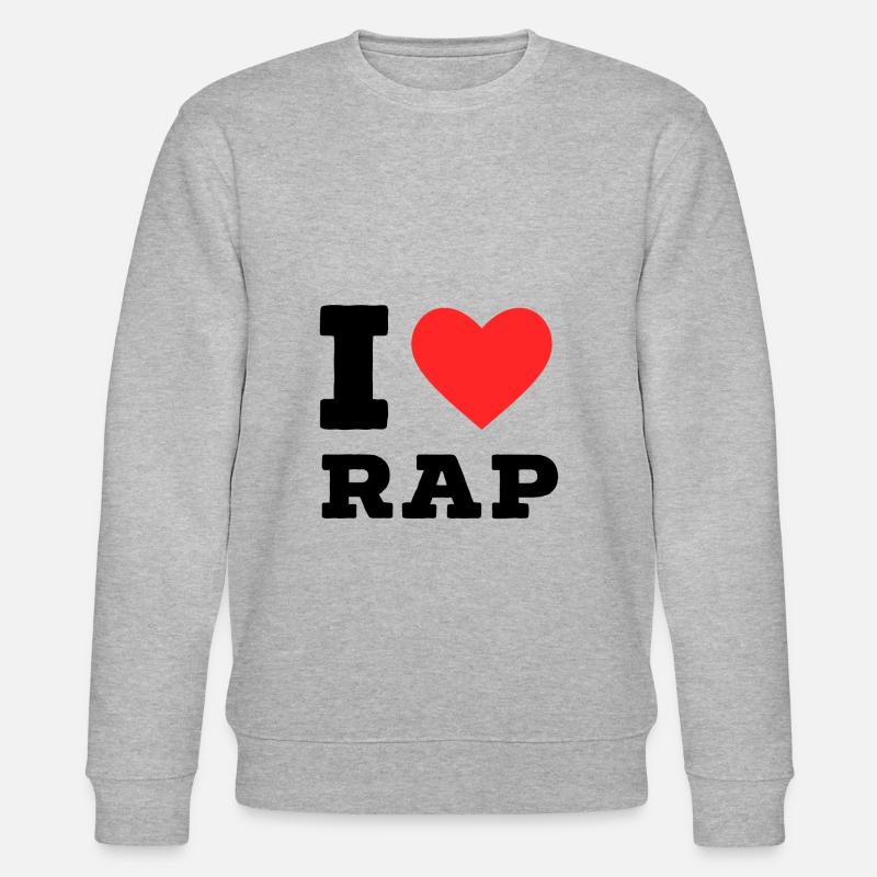 Ich liebe Rap - Stanley/Stella Unisex Bio-Sweatshirt CHANGER  - Grau meliert