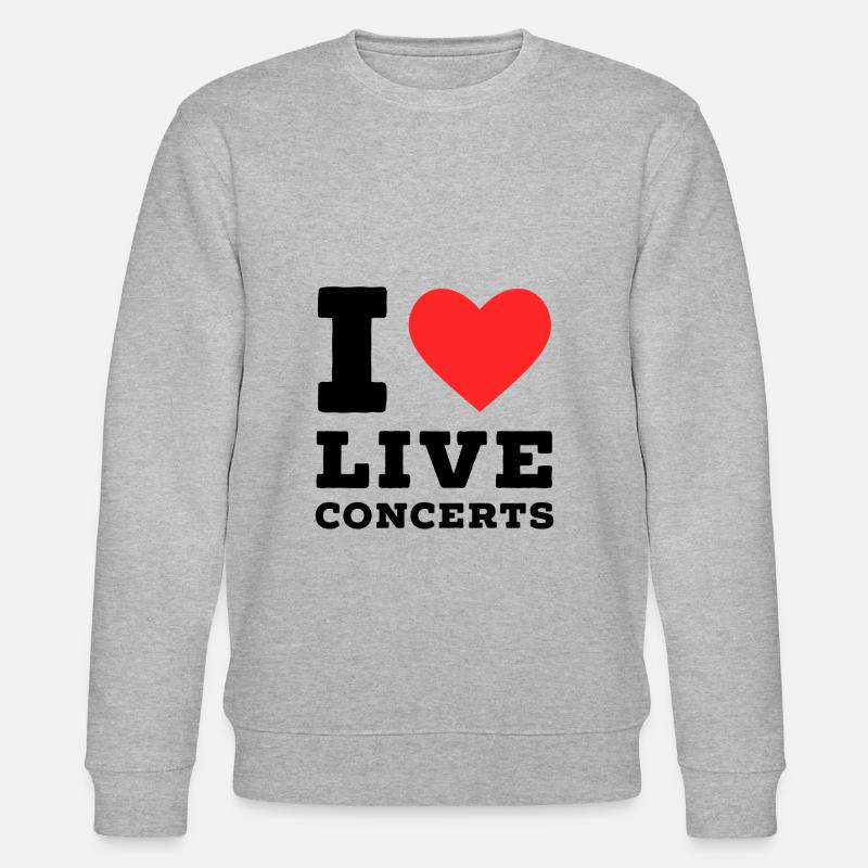 Ich liebe Live-Konzerte - Stanley/Stella Unisex Bio-Sweatshirt CHANGER  - Grau meliert