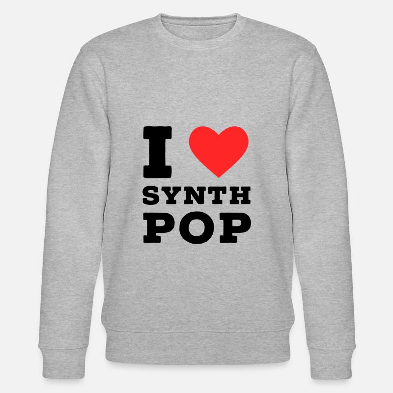 Ich liebe Synthie-Pop - Stanley/Stella Unisex Bio-Sweatshirt CHANGER  - Grau meliert