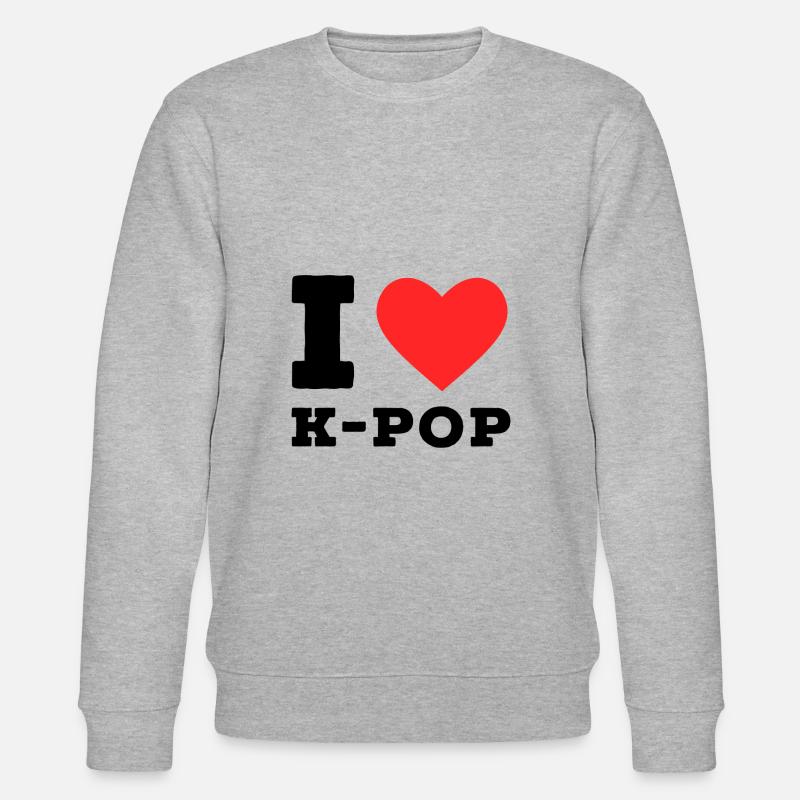 Ich liebe k pop - Stanley/Stella Unisex Bio-Sweatshirt CHANGER  - Grau meliert