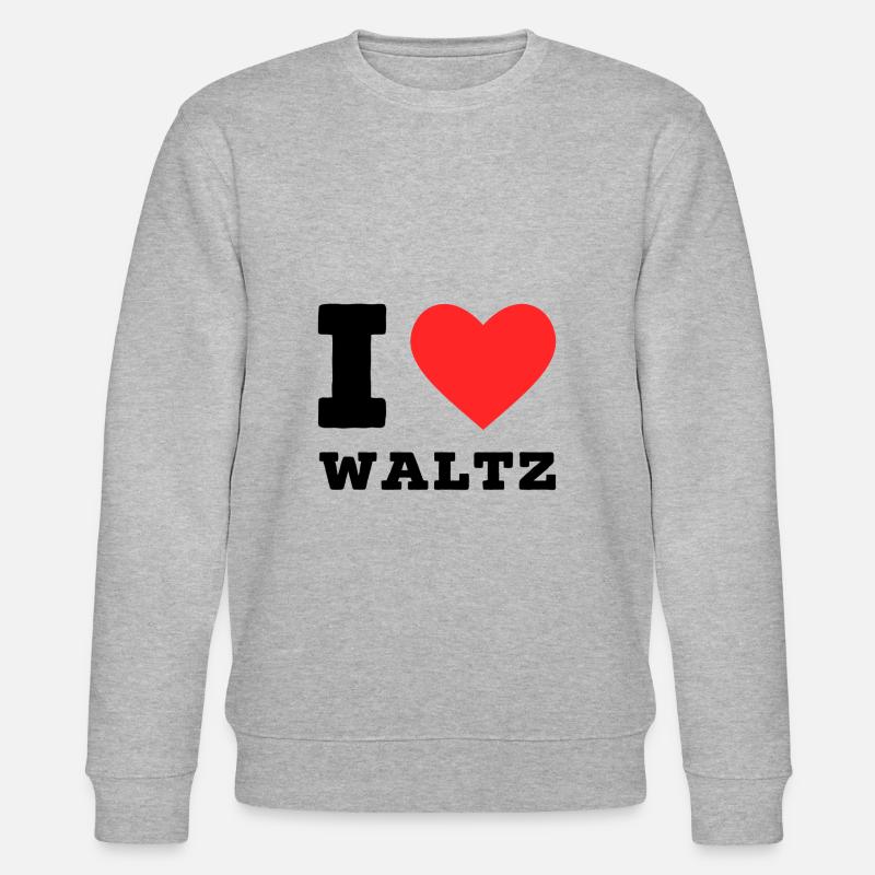 Ich liebe Walzer - Stanley/Stella Unisex Bio-Sweatshirt CHANGER  - Grau meliert