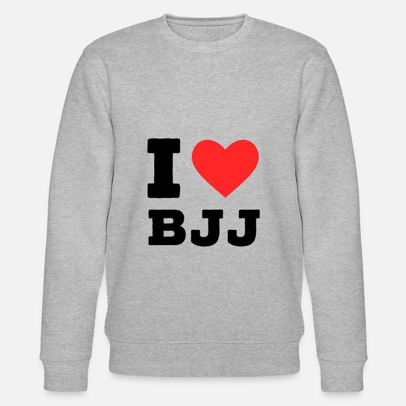 Ich liebe bjj - Stanley/Stella Unisex Bio-Sweatshirt CHANGER  - Grau meliert