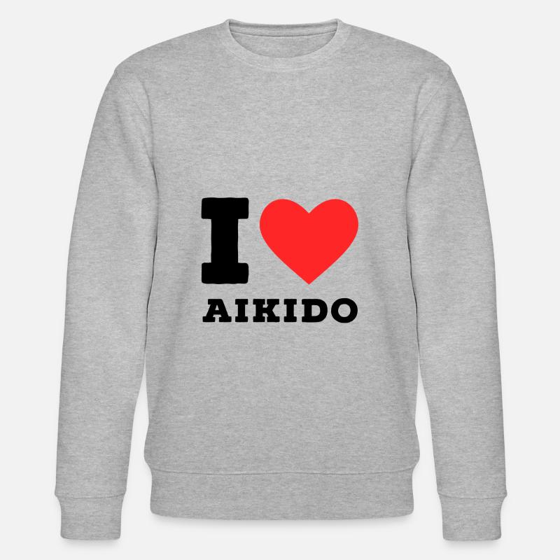 Ich liebe Aikido - Stanley/Stella Unisex Bio-Sweatshirt CHANGER  - Grau meliert