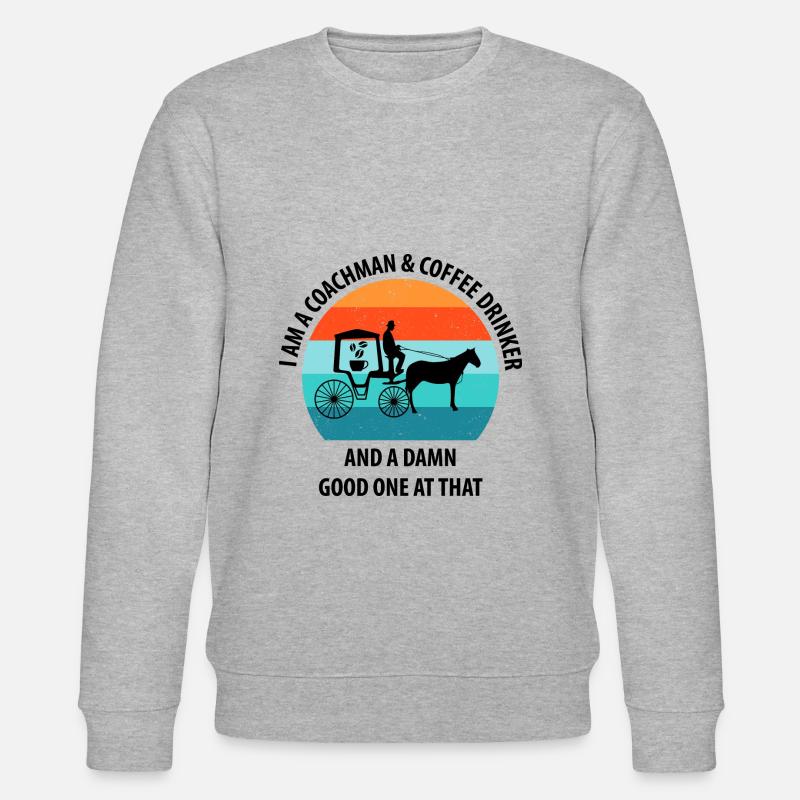 Kutscher Kutsche Pferdekutscher Kaffee - Stanley/Stella Unisex Bio-Sweatshirt CHANGER  - Grau meliert