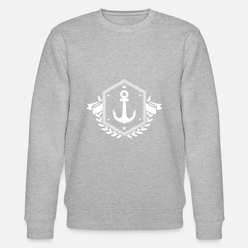 Anker Icon Schild - Stanley/Stella Unisex Bio-Sweatshirt CHANGER  - Grau meliert