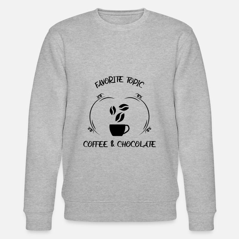 Kaffee Espresso Käffchen & Schokolade - Stanley/Stella Unisex Bio-Sweatshirt CHANGER  - Grau meliert