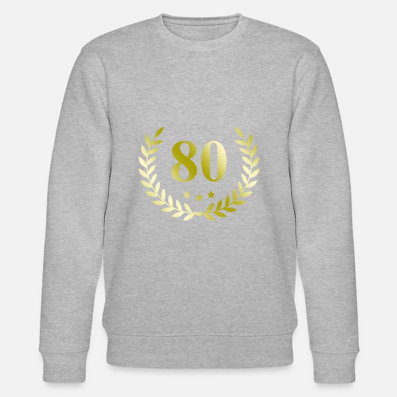 80 Couronne numéro - Sweat bio CHANGER Stanley/Stella Unisexe - gris chiné
