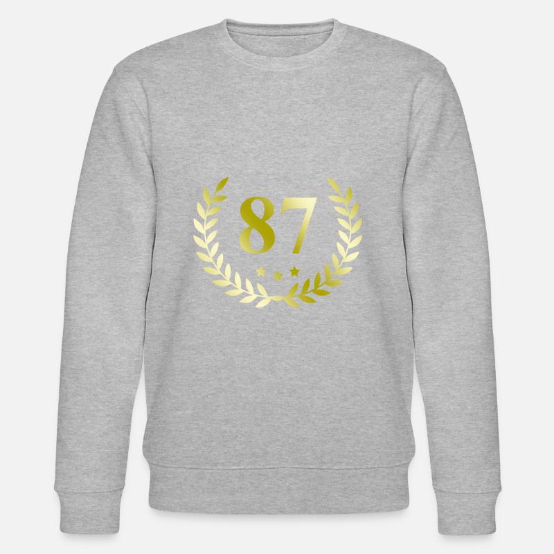 87 Nombre de couronnes - Sweat bio CHANGER Stanley/Stella Unisexe - gris chiné