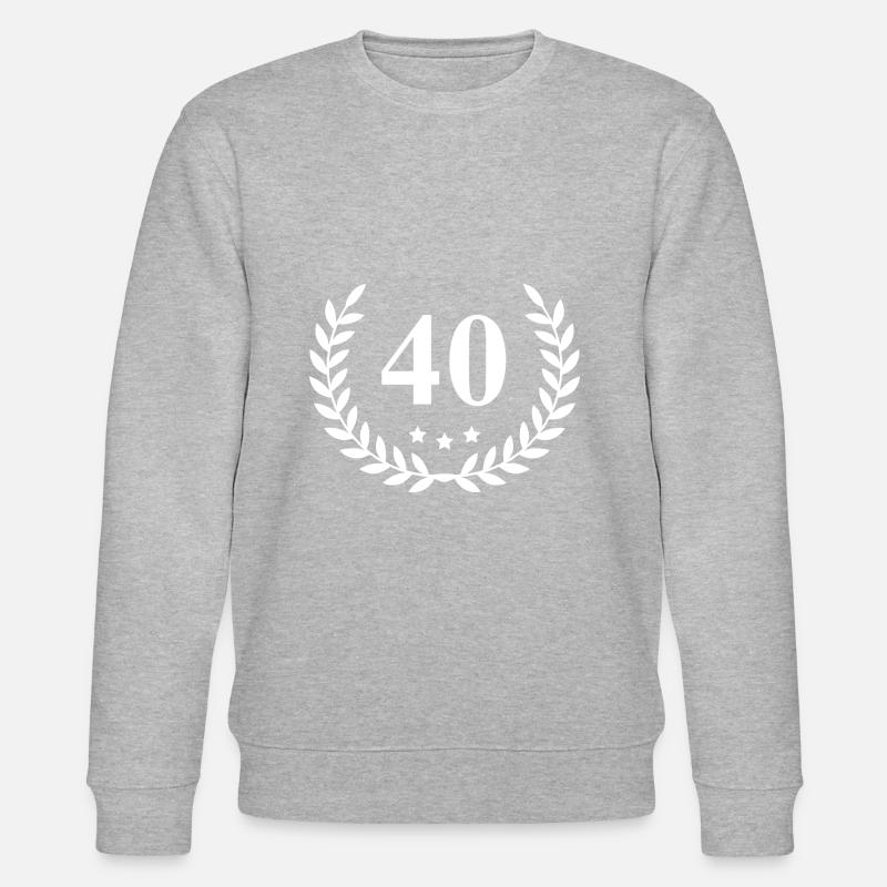 40 Couronne numéro - Sweat bio CHANGER Stanley/Stella Unisexe - gris chiné