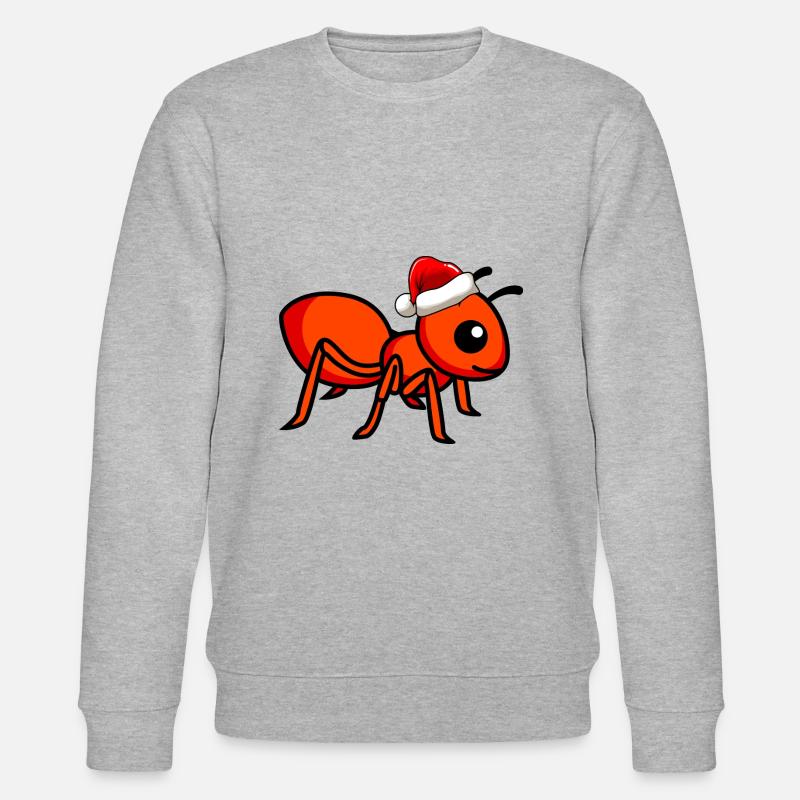 Ameise Comic Weihnachten - Stanley/Stella Unisex Bio-Sweatshirt CHANGER  - Grau meliert