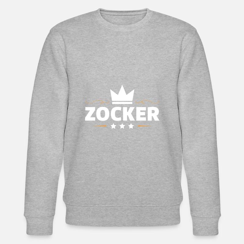 Zocker Gamer - Stanley/Stella Unisex Bio-Sweatshirt CHANGER  - Grau meliert