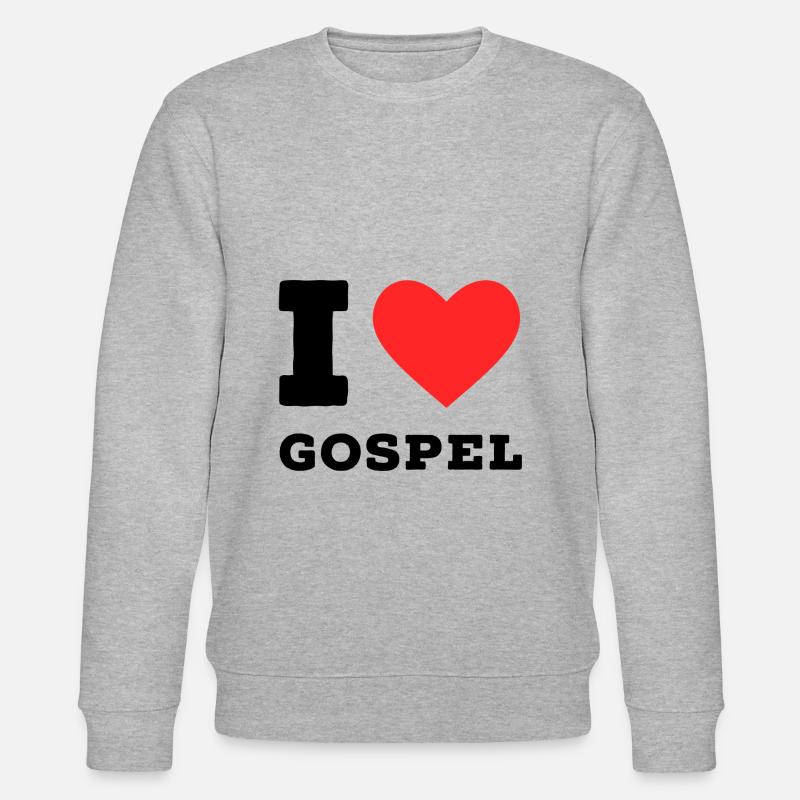 Ich liebe Gospel - Stanley/Stella Unisex Bio-Sweatshirt CHANGER  - Grau meliert