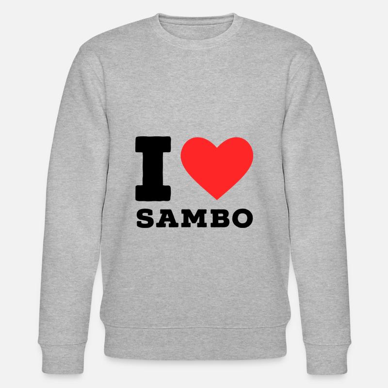 Ich liebe Sambo - Stanley/Stella Unisex Bio-Sweatshirt CHANGER  - Grau meliert