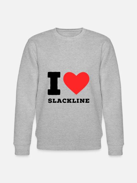 I love slackline - Stanley/Stella CHANGER Unisex Organic Sweatshirt - heather grey