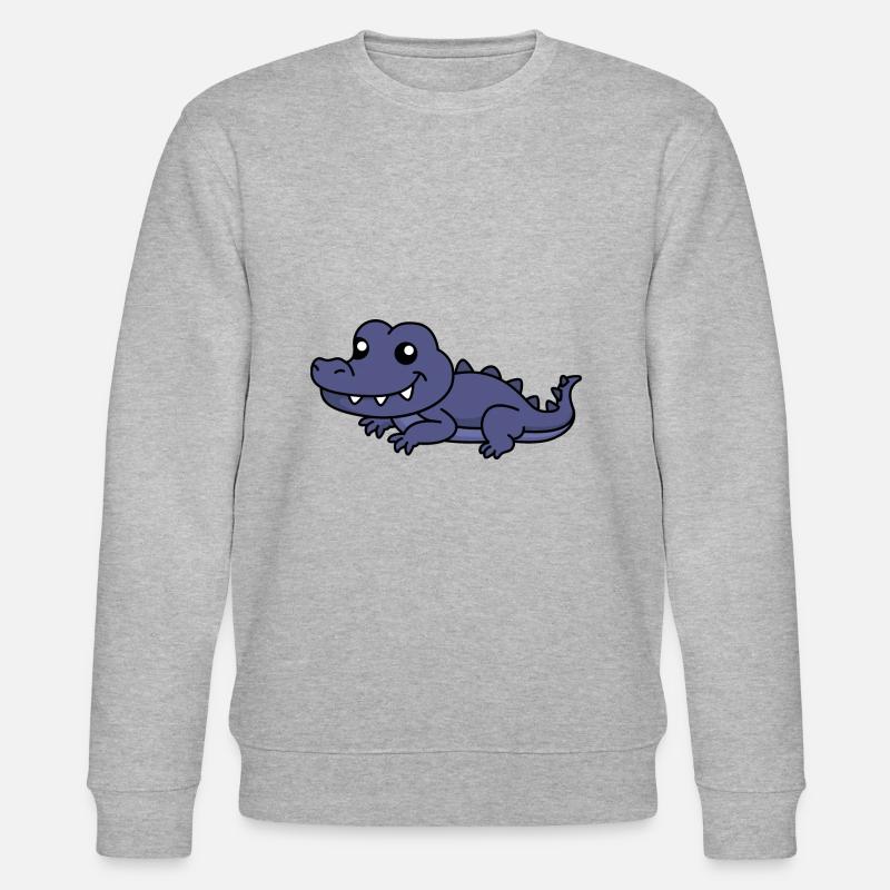 Alligator Comic Tier - Stanley/Stella Unisex Bio-Sweatshirt CHANGER - Grau meliert