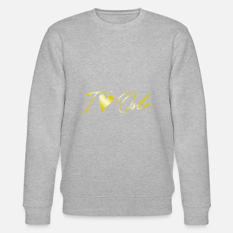 I Love Oslo - Stanley/Stella Unisex Bio-Sweatshirt CHANGER - Grau meliert