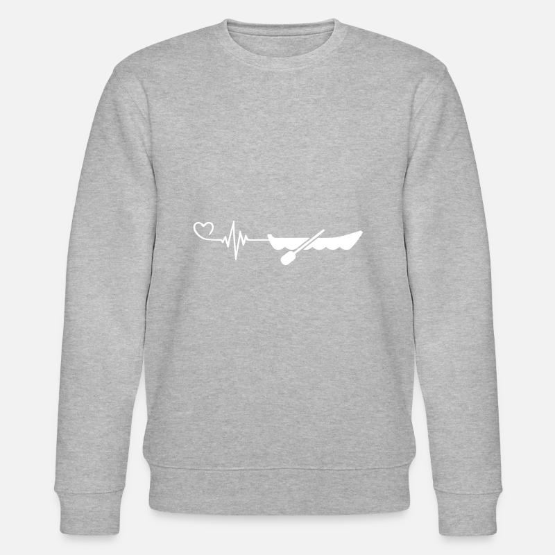 Herzschlag Boot - Stanley/Stella Unisex Bio-Sweatshirt CHANGER  - Grau meliert