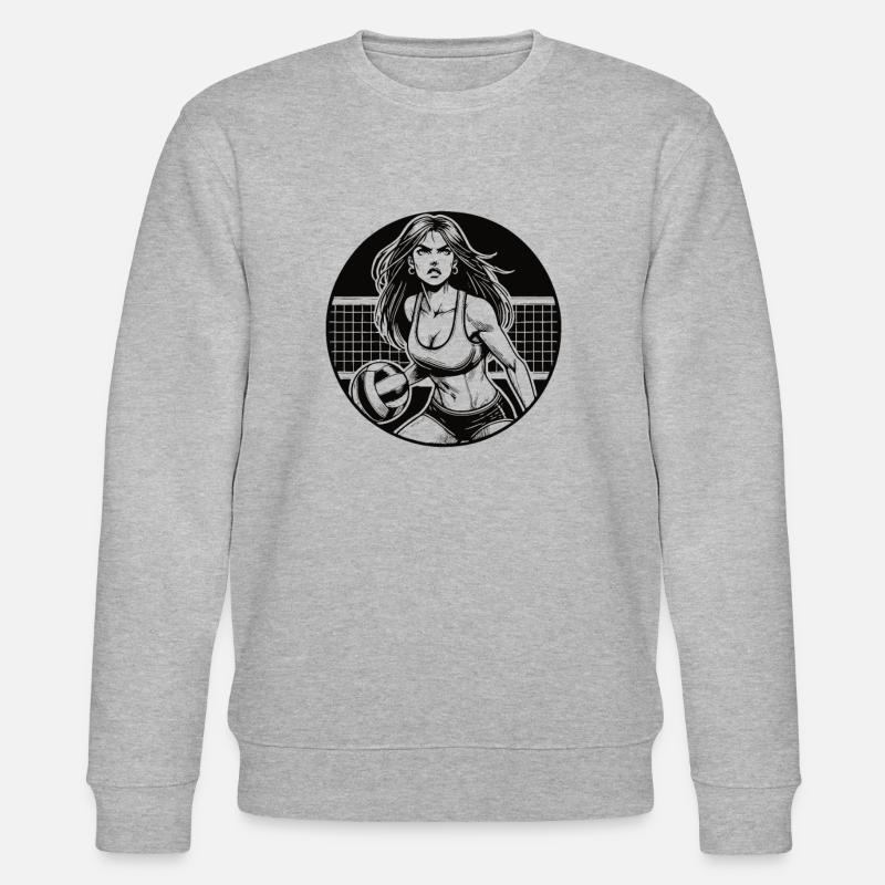 Volleyball & Beachvolleyball Passion - Stanley/Stella Unisex Bio-Sweatshirt CHANGER  - Grau meliert