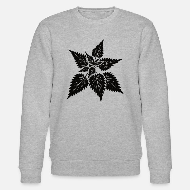 simple nettle design – wild & healing - Stanley/Stella CHANGER Unisex Organic Sweatshirt - heather grey