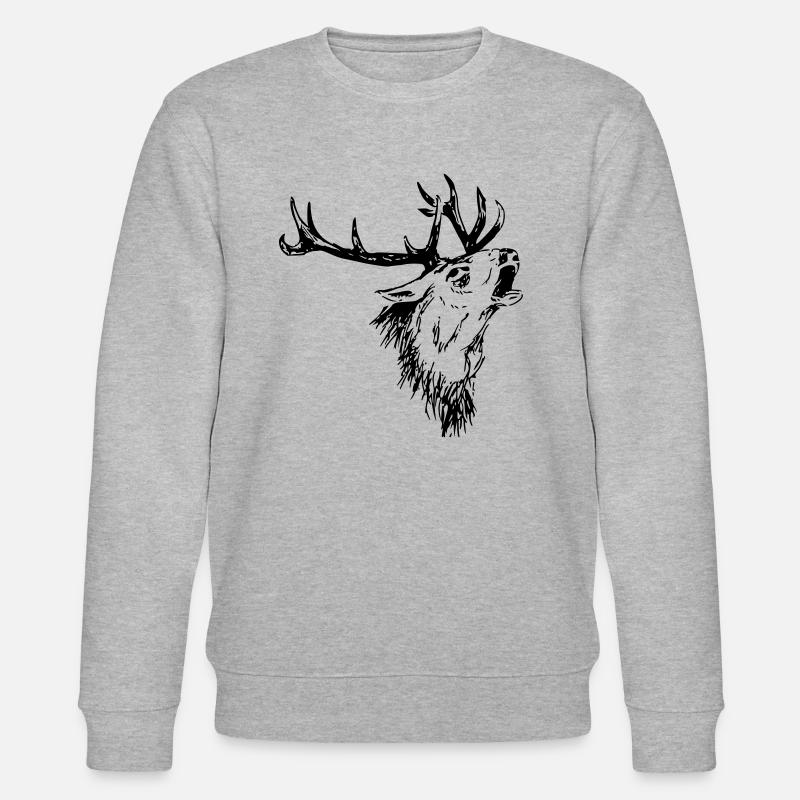 Hirsch - Stanley/Stella Unisex Bio-Sweatshirt CHANGER  - Grau meliert