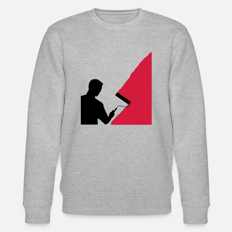 Painter and painter - vector - Stanley/Stella CHANGER Unisex Organic Sweatshirt - heather grey