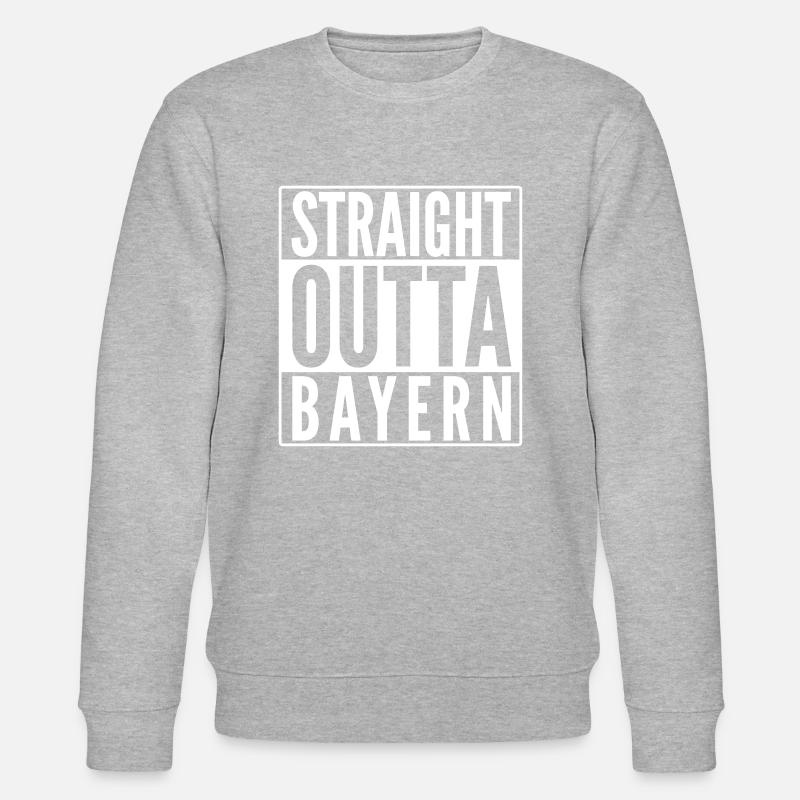 STRAIGHT OUTTA BAYERN - Stanley/Stella Unisex Bio-Sweatshirt CHANGER - Grau meliert
