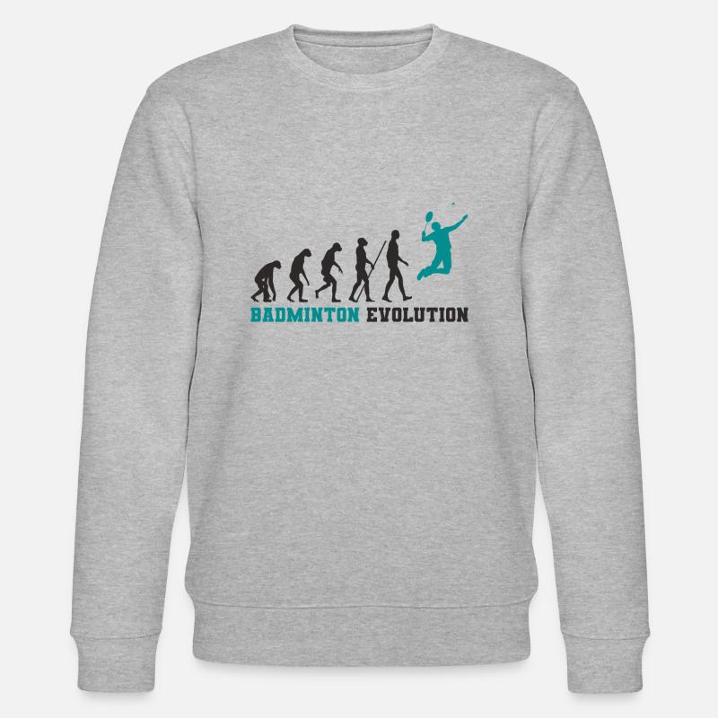 Evolution du badminton - Sweat bio CHANGER Stanley/Stella Unisexe - gris chiné