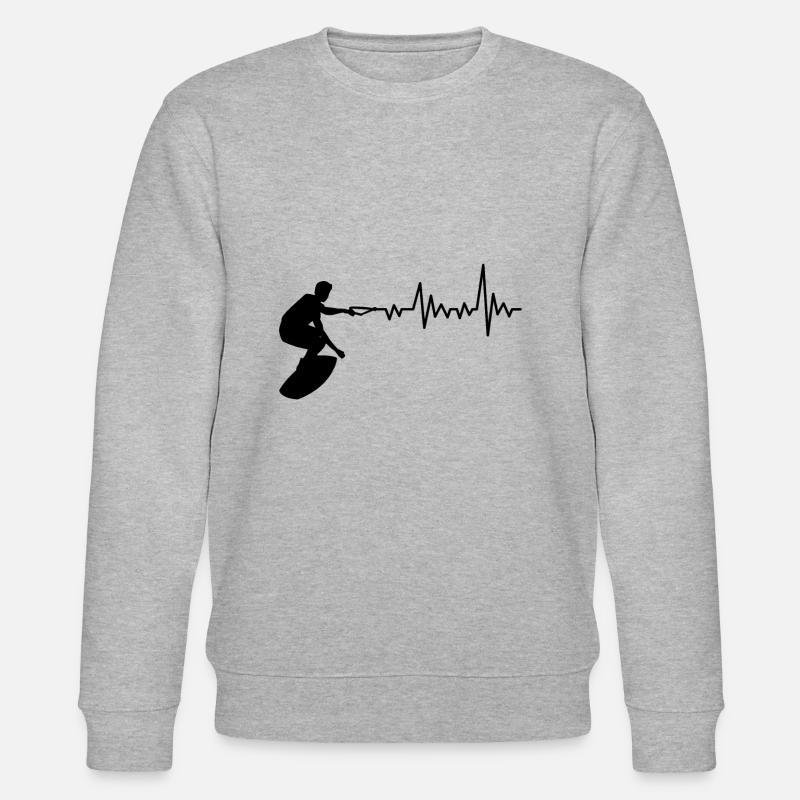 Battement de coeur de wakeboard - Sweat bio CHANGER Stanley/Stella Unisexe - gris chiné