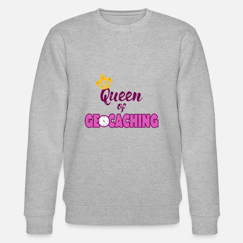 Geocaching Queen - Stanley/Stella Unisex Bio-Sweatshirt CHANGER  - Grau meliert