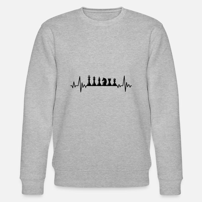 Battement de coeur d'échecs - Sweat bio CHANGER Stanley/Stella Unisexe - gris chiné